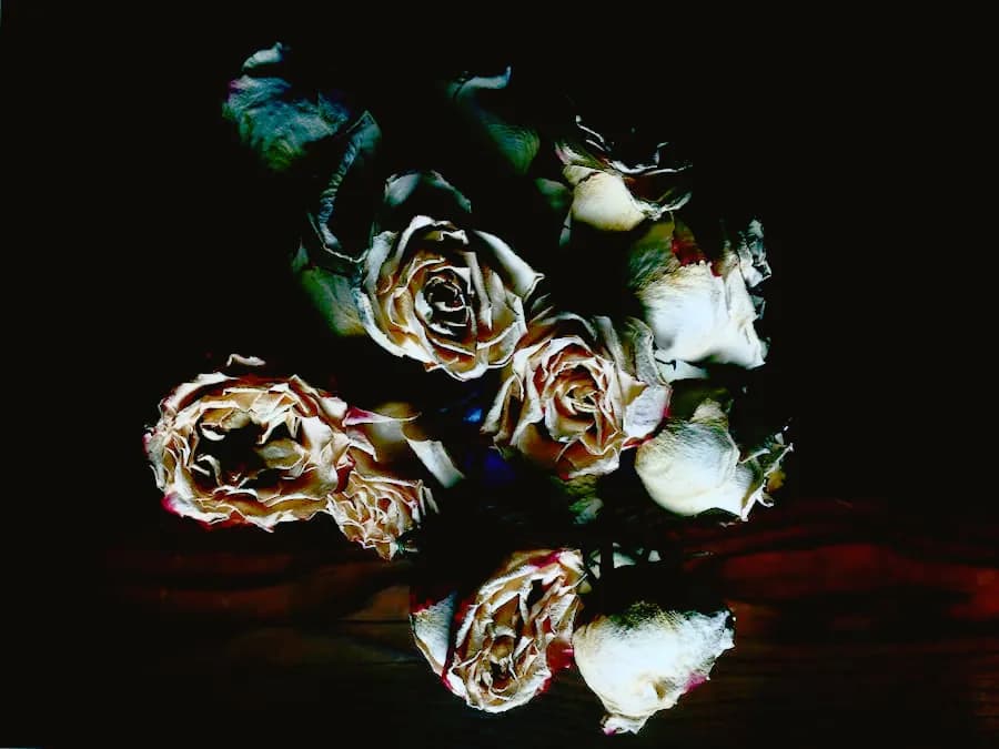 Rosas preservadas en tonos crema