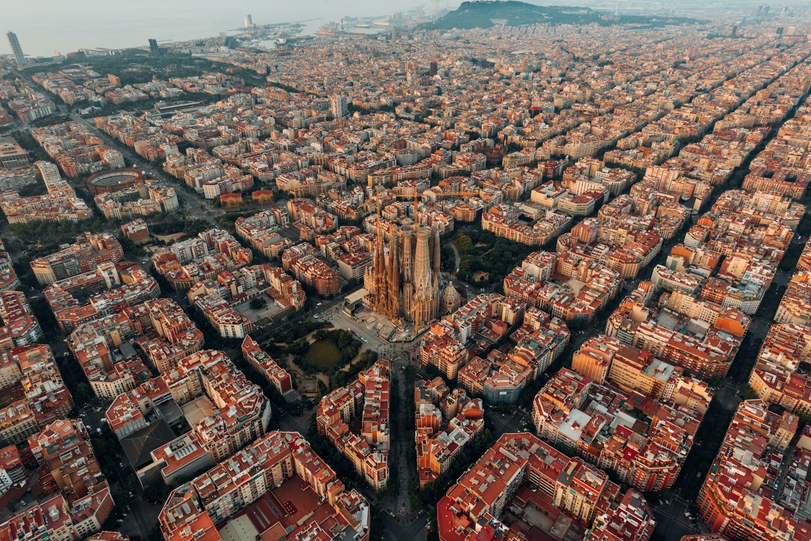 Vista aérea del Eixample de Barcelona